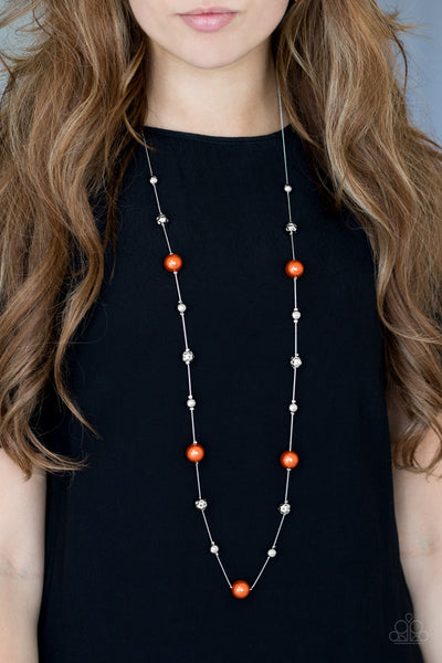 Eloquently Eloquent - Orange Necklace