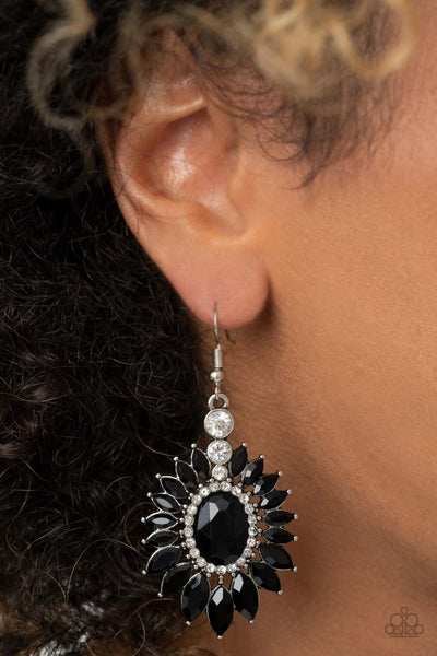 “Big Time Twinkle – Black Earrings