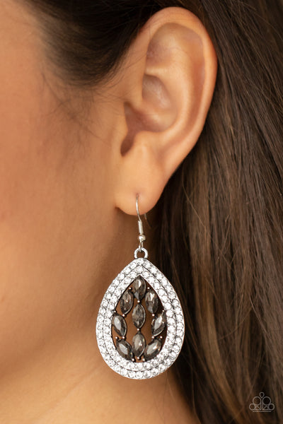 Encased Elegance - Silver Earrings