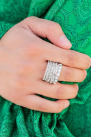 Exclusive Elegance - White Rhinestone Ring