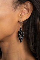 Flamboyant Foliage - Black Earrings