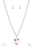 Flirtatiously Flashy - Pink Necklace