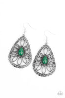Floral Frill - Green Earring