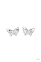 Flutter Fantasy - Silver Post Earrings