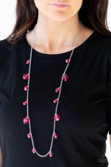 GLOW-Rider Pink Necklace