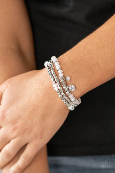 Glacial Glimmer - White Bracelet