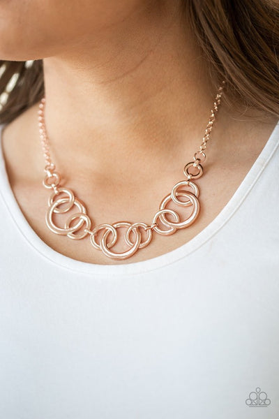 Going in Circles Rose Gold Necklace
