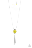 Happy As Can Beam Yellow Necklace