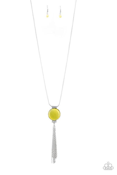 Happy As Can Beam Yellow Necklace
