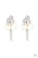 Harmonically Holographic - White Earrings