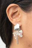 Harmonically Holographic - White Earrings