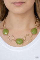 Haute Heirloom Green & Gold Necklace