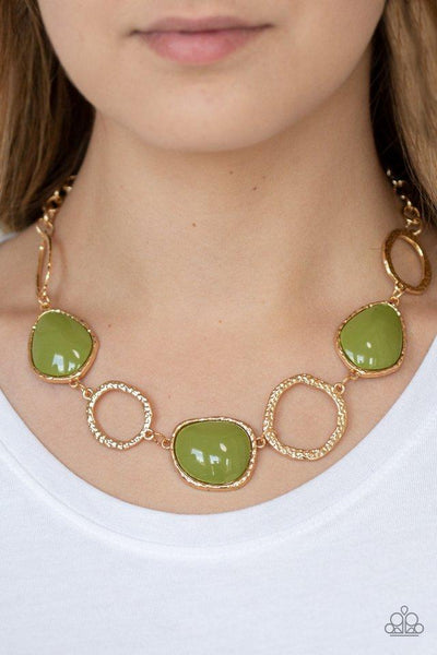 Haute Heirloom Green & Gold Necklace