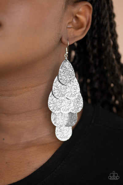 Hibiscus Harmony - Silver Earring