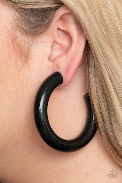 I WOOD Walk 500 Miles - Black Earrings