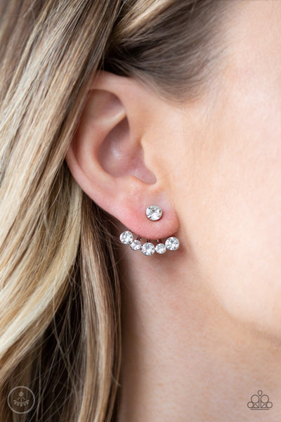 Jeweled Jubilee - White Earrings