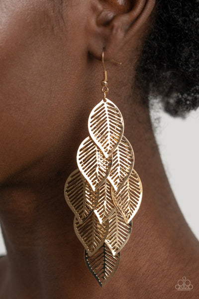 Limitlessly Leafy - Gold Earrings