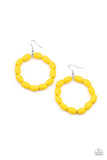 Living The WOOD Life - Yellow Earrings