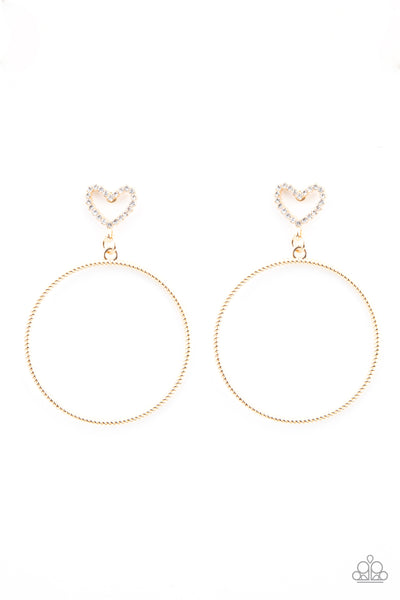 Love Your Curves - Gold Earrings