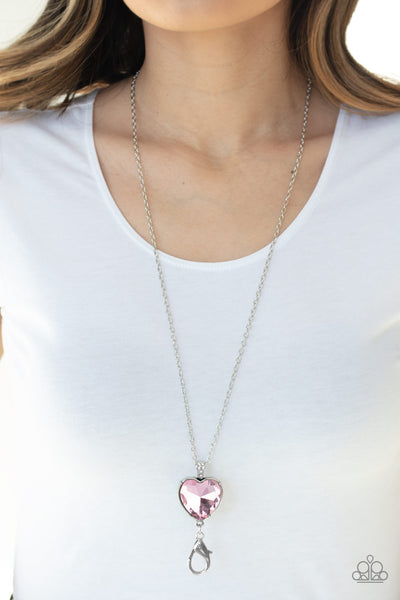 Lovely Luminosity - Pink Necklace