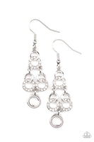 Luminously Linked - White Earrings