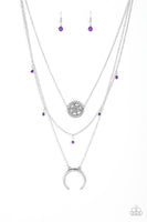 Lunar Lotus - Purple necklace