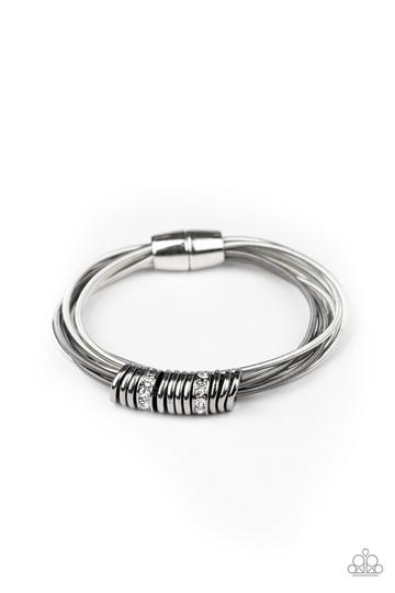 Magnetically Metro - White Bracelet