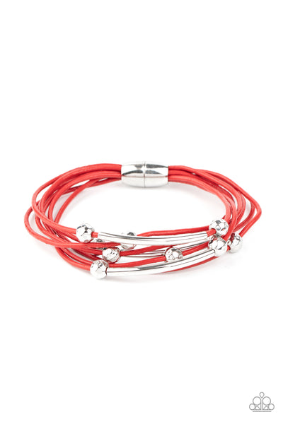 Magnetically Modern - Red Bracelet