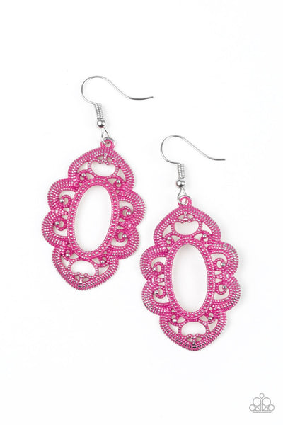 Mantras and Mandalas Pink Earring