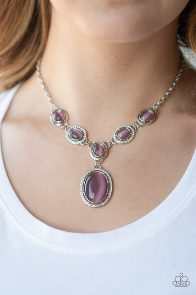 Metro Medallion - Purple Necklace