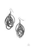 Mind OVAL Matter - Black Earrings