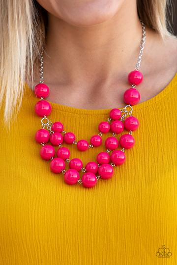 Miss Pop-YOU-larity Pink Necklace