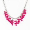 Modern Macarena – Pink Faceted Silver Necklace
