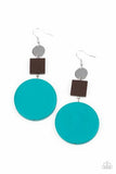 Modern Materials Blue Earrings