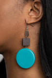 Modern Materials Blue Earrings