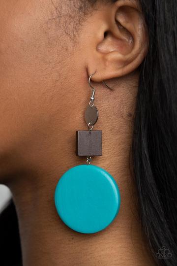 Modern Materials Blue Earrings