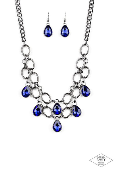 Show Stopping Shimmer Blue Necklace