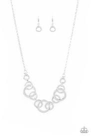Going in Circles Silver Necklace