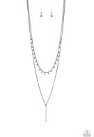 Keep Your Eyes on the Pendulum Silver Necklace