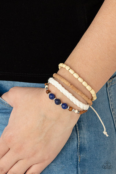 Natural-Born Navigator - Blue Pull Cord Bracelet