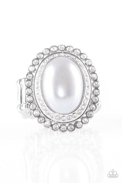 Opuiently Olympian Silver Pearl Ring