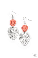 Palm Tree Cabana - Orange Earring