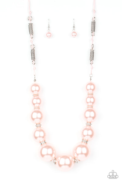 Pearly Prosperity - Pink Necklace