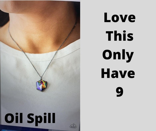 Stellar Serenity Multi Necklace *Oil Spill"