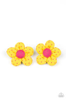 Polka Dotted Delight - Yellow Hair clip