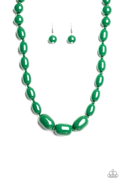 Poppin Popularity Green Necklace