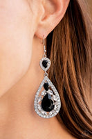Posh Pageantry - Black Earrings -