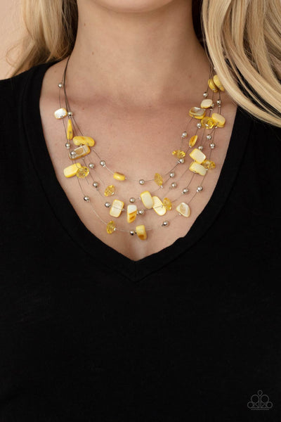 Prismatic Pebbles - Yellow Necklace