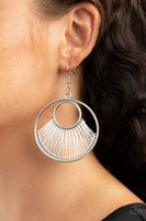 Really High-Strung - White Earrings