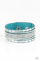 Rebel In Rhinestones - Blue Bracelet